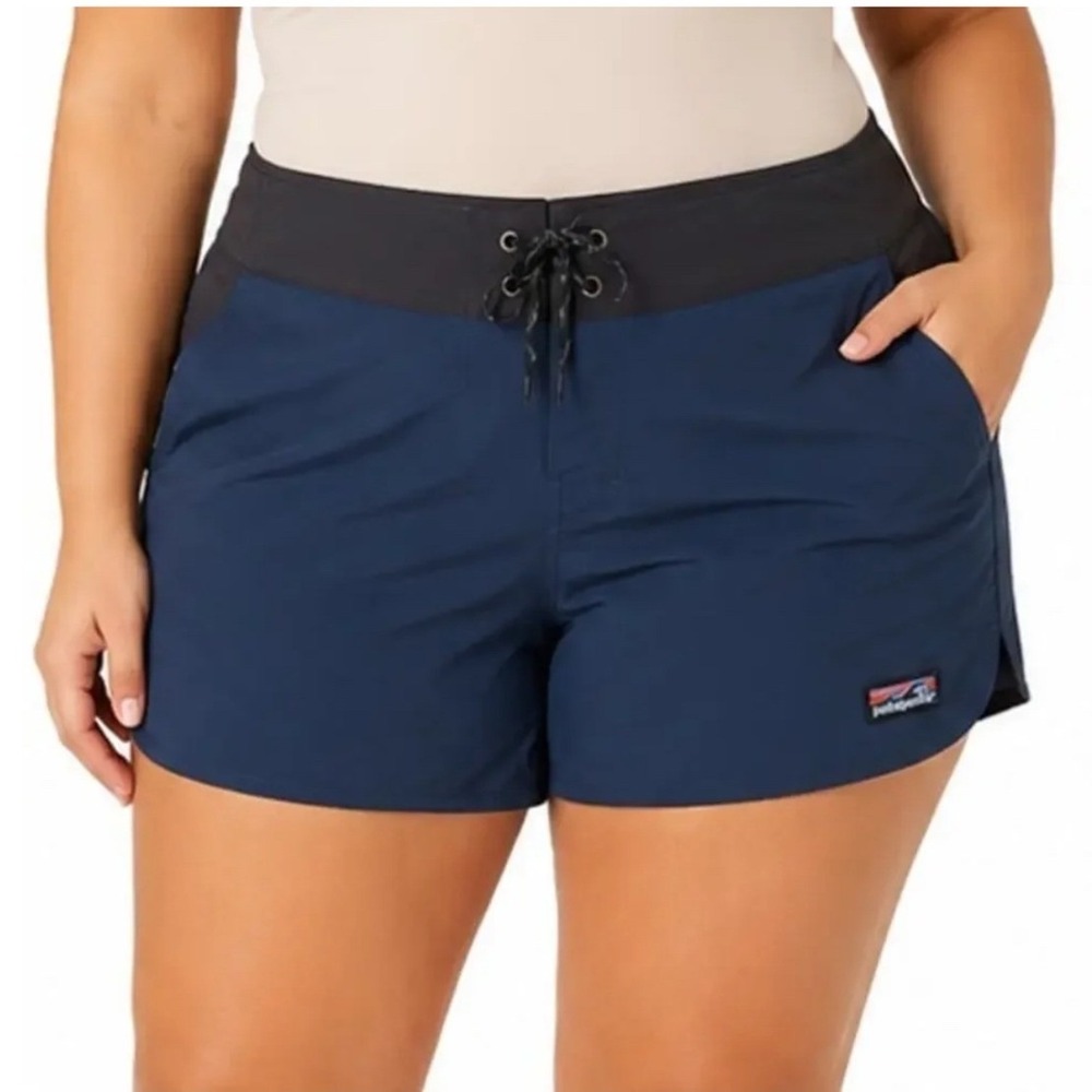 Patagonia Wavefarer Board Shorts Womens 14 Blue Gray Recycled Nylon NetPlus